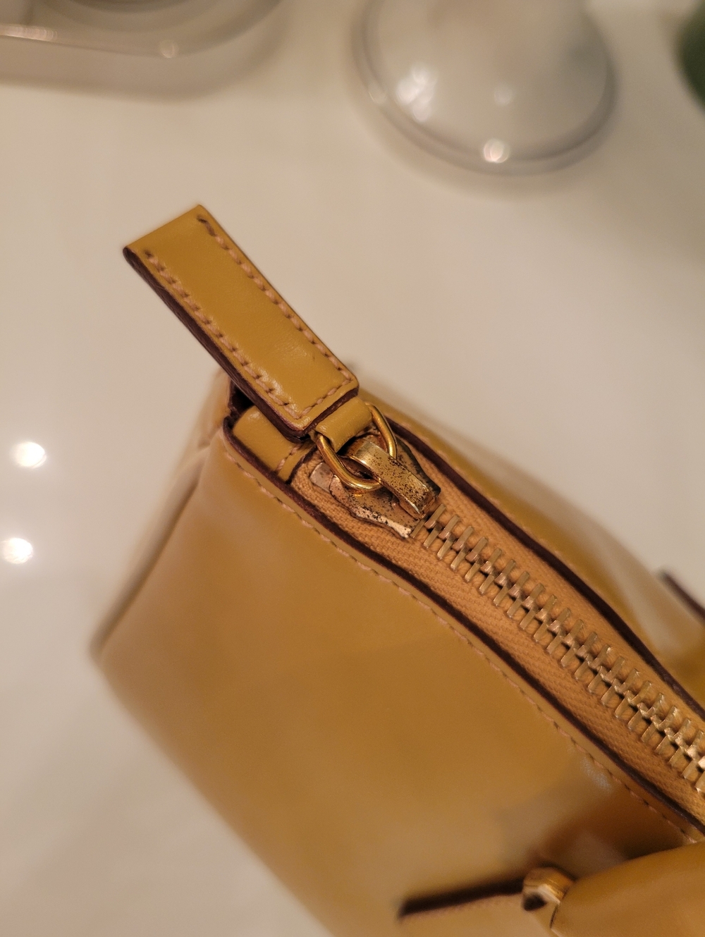 Prada Mustard Yellow Leather Handbag - Picture 15 of 16